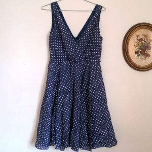 Blue polka dot dress